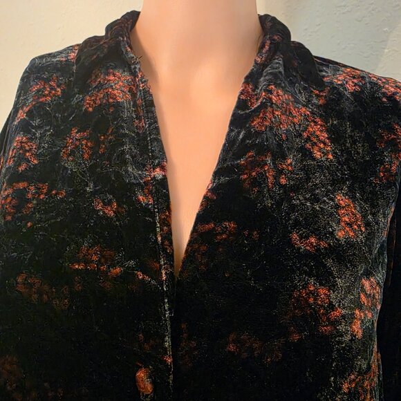 ZARA women's velvet-like blouse, size S. - Picture 3 of 11